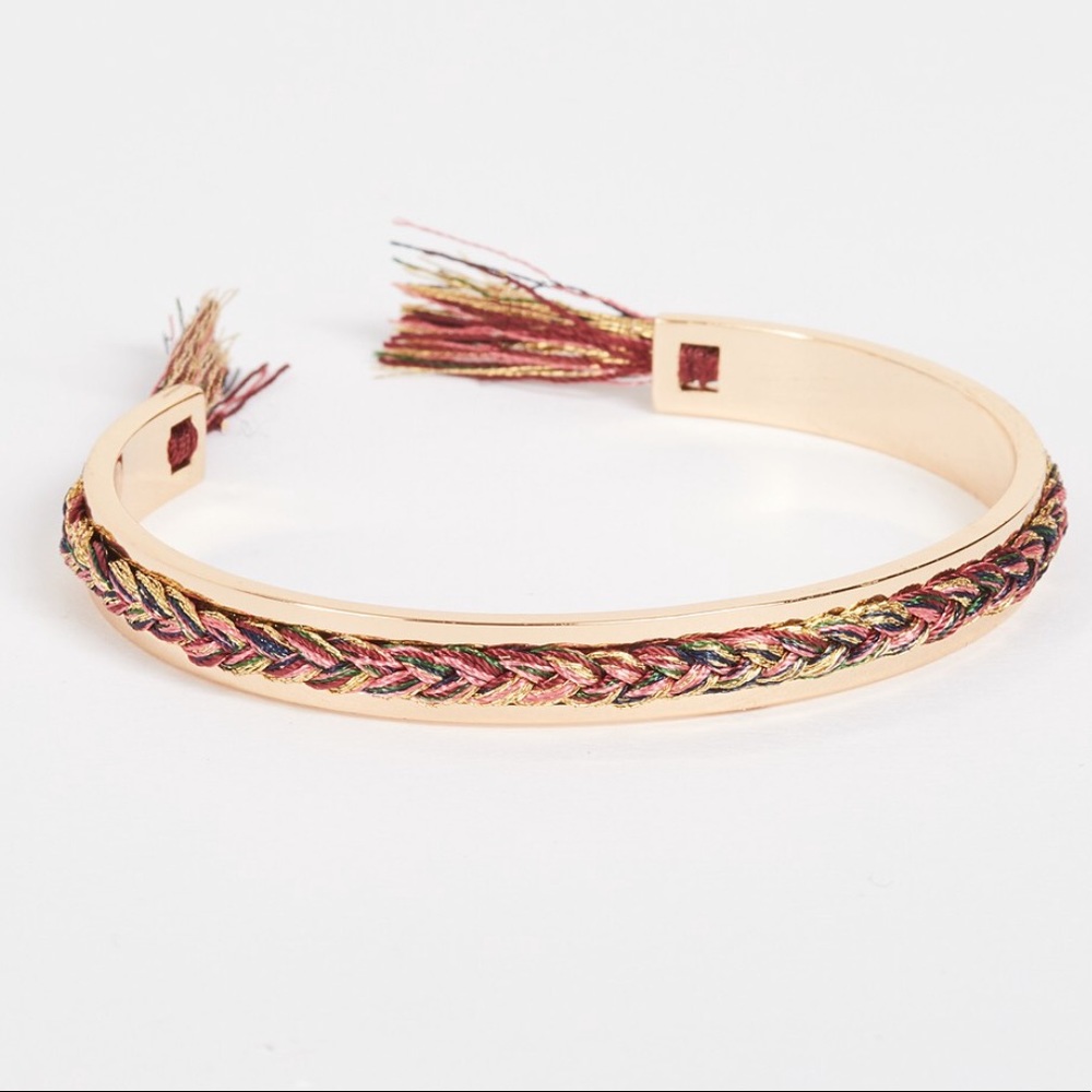 Rebecca Minkoff Gold Red Multi Braided Cuff